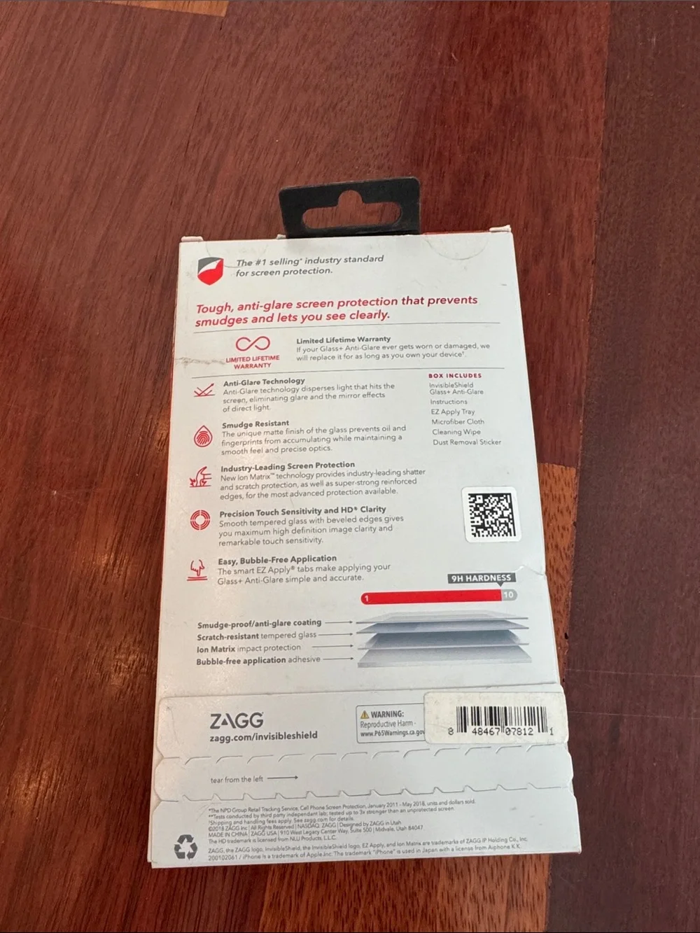 Glass+ Anti-Glare Screen Protector for iPhone Xs - Silver